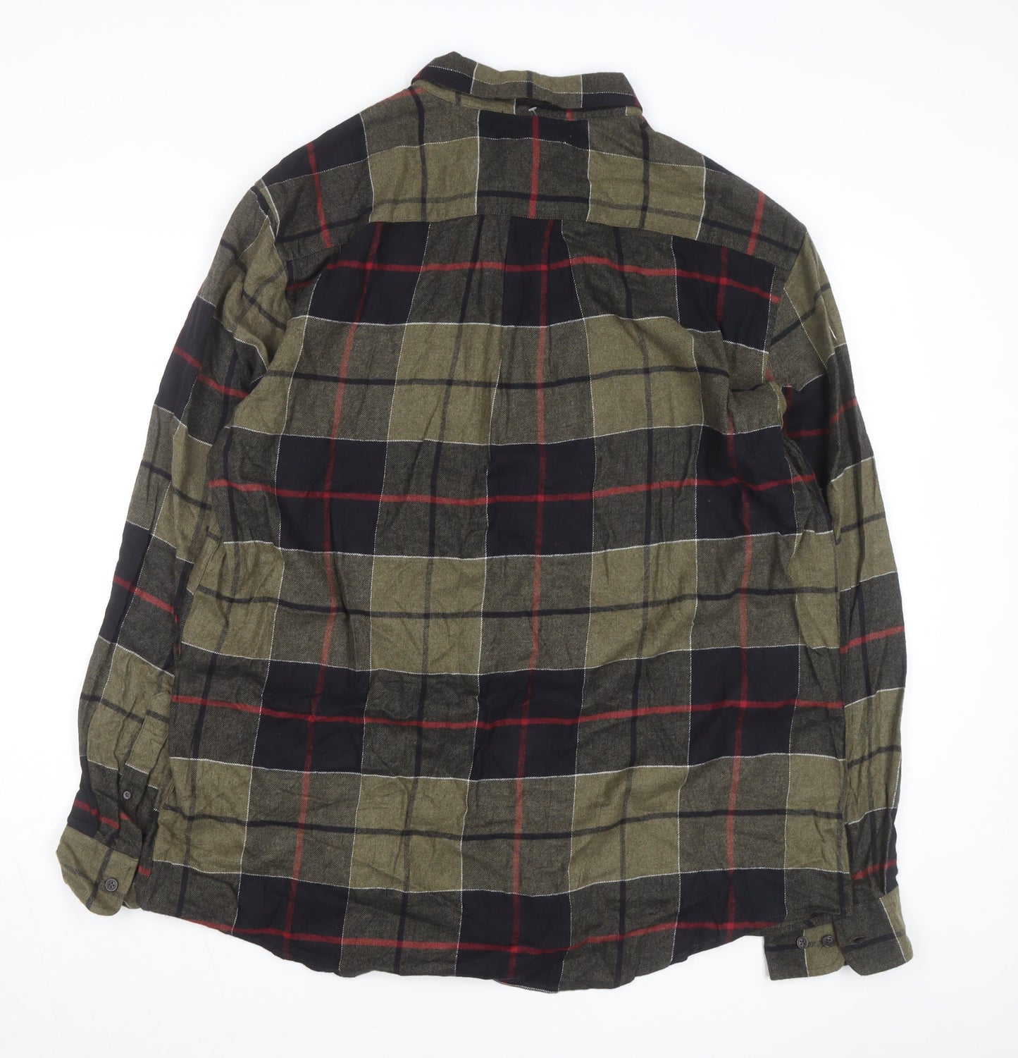 Croft & Barrow Men's Green Checked Flannel Button-Up Shirt XL