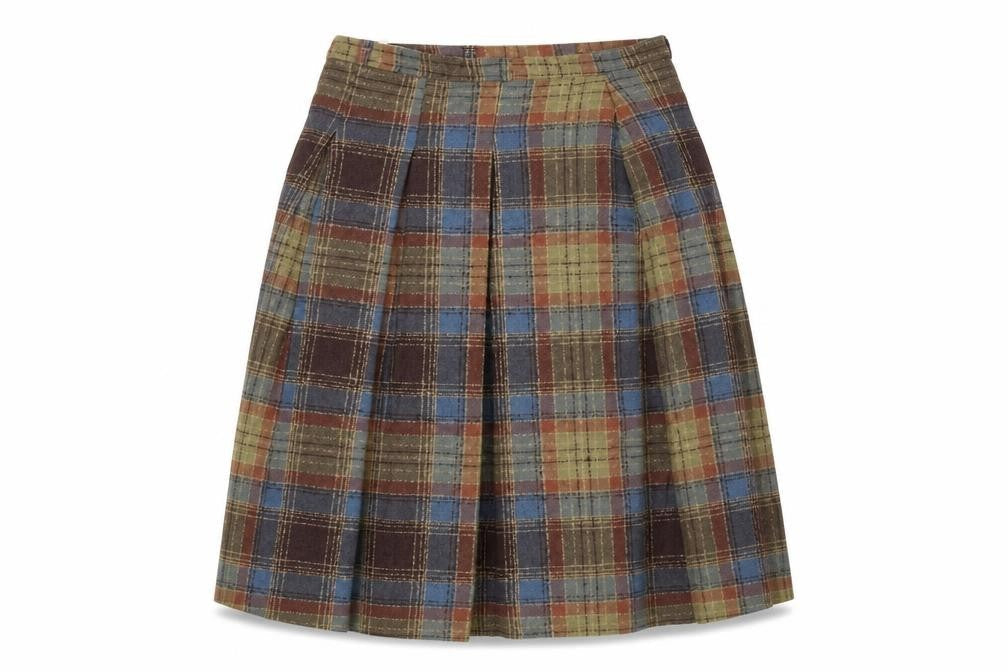 Clandestine Womens Multicoloured Wool Plaid A-Line Skirt Size 14