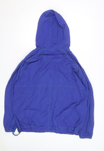 Disney Mickey Mouse Blue Men's L Vintage 90s Hooded Windbreaker Jacket