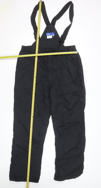 Sportcaster Men's Black Snow Pants M Regular Fit Insulated Waterproof