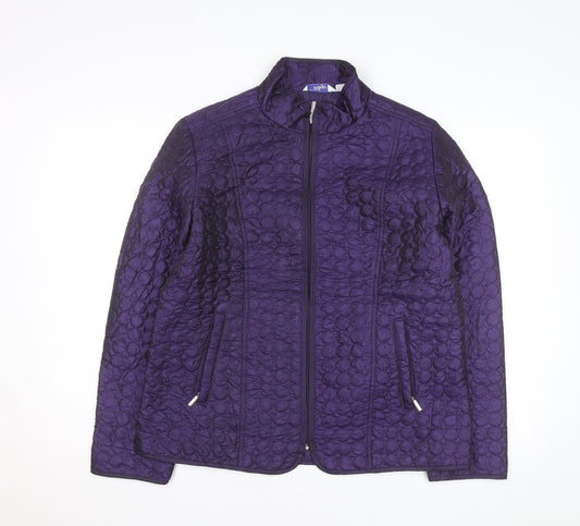 Great Northwest Indigo Women's Purple Quilted Full Zip Jacket L