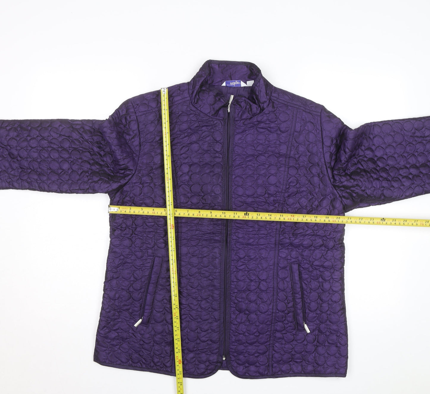 Great Northwest Indigo Women's Purple Quilted Full Zip Jacket L