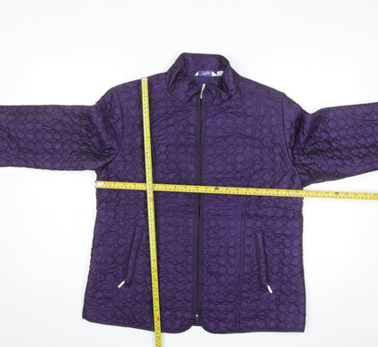 Great Northwest Indigo Women's Purple Quilted Full Zip Jacket L