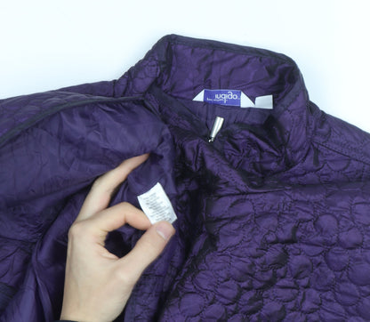 Great Northwest Indigo Women's Purple Quilted Full Zip Jacket L