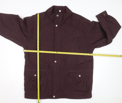 World League Womens Brown Long Parka Jacket Size 26 Lined Zip Pockets