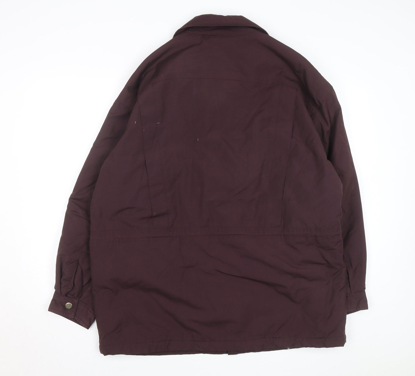 World League Womens Brown Long Parka Jacket Size 26 Lined Zip Pockets