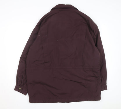World League Womens Brown Long Parka Jacket Size 26 Lined Zip Pockets