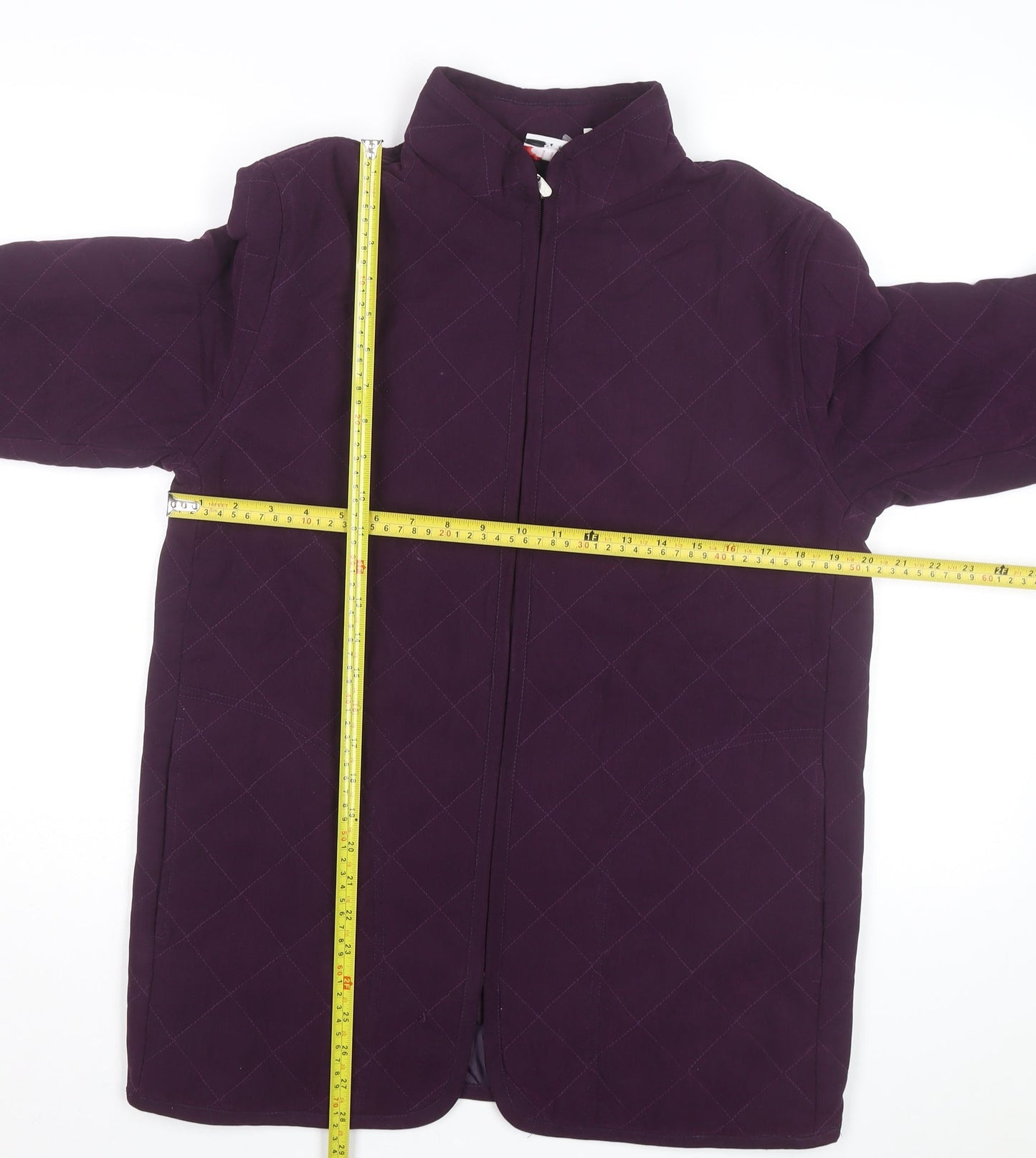 Alia Sport Men's Purple Quilted Mid-Length Jacket Size S