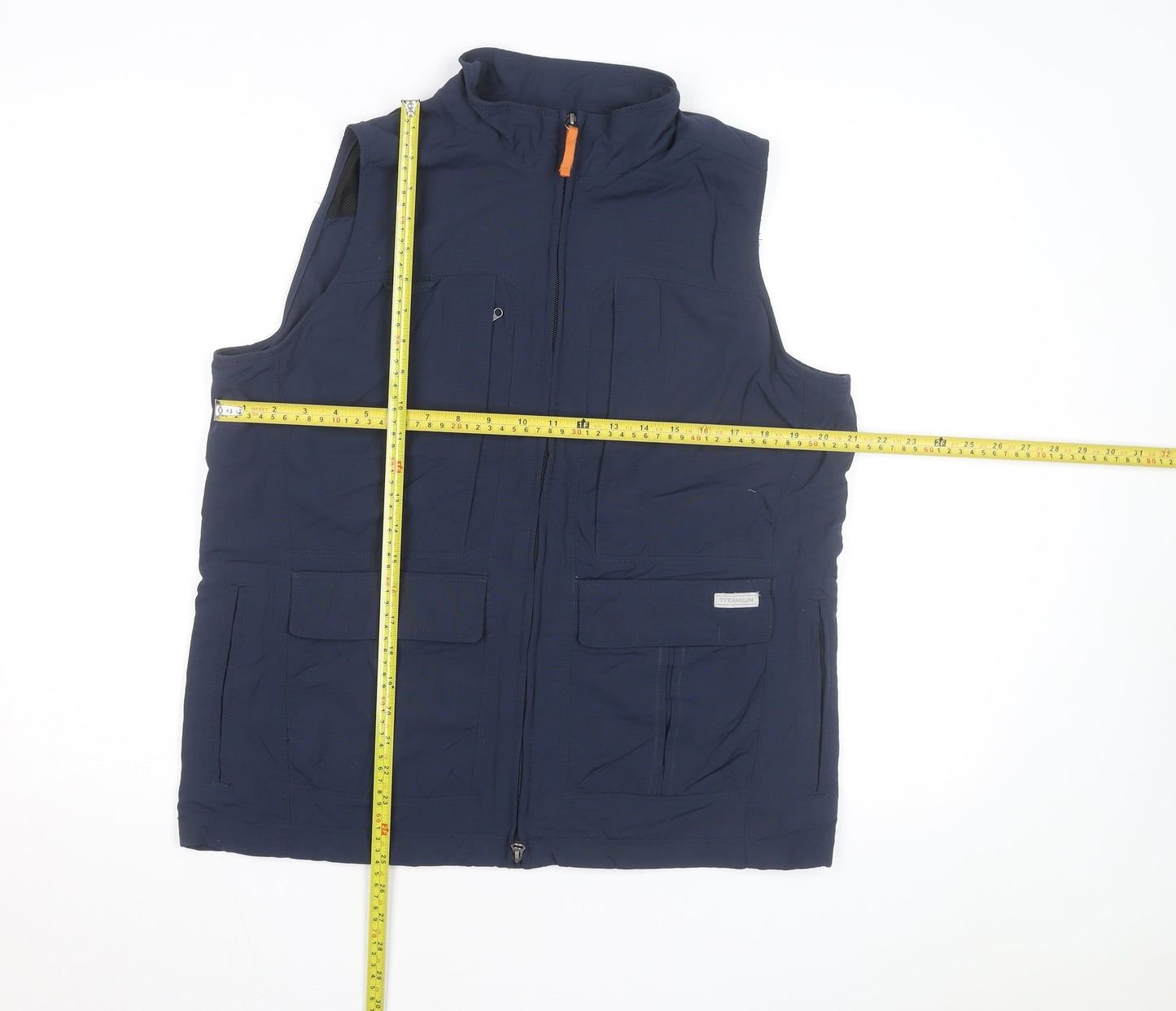 Columbia Womens Blue L Bodywarmer Outdoor Waistcoat Lined Zip Pockets