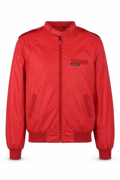 Members Only Men's Red 46 Bomber Jacket Cotton Blend Retro Style