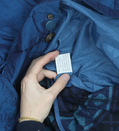 Diversity Women's Blue Petite 8 Mid-Length Rain Coat Nylon