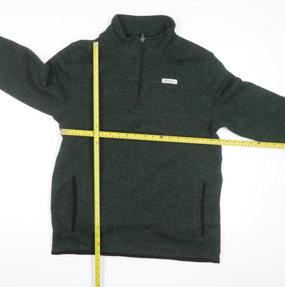 Eddie Bauer Men's Green Fleece 1/4 Zip Pullover Sweatshirt Size M