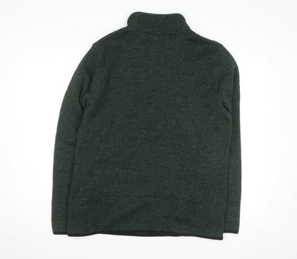 Eddie Bauer Men's Green Fleece 1/4 Zip Pullover Sweatshirt Size M