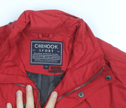Chinook Men’s Red Parka Jacket M Windproof Water Resistant Outdoor