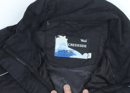 Viking Mens Black L Waterproof Windproof Creekside Rain Jacket