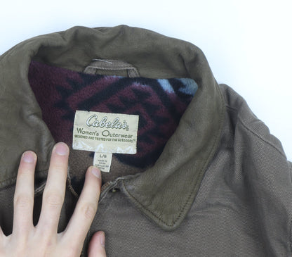 Cabela's Women's Brown L Field Jacket Cotton Blend Outdoor Coat