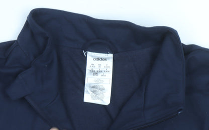 Adidas Men's Navy Blue XL Track Jacket Windbreaker Lightweight Full Zip