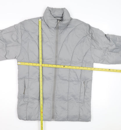 SPORT High Fashion Men's Grey Puffer Jacket L Insulated Winter Coat