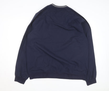 Eddie Bauer Men's Blue V-Neck Pullover Sweatshirt Size L Tall
