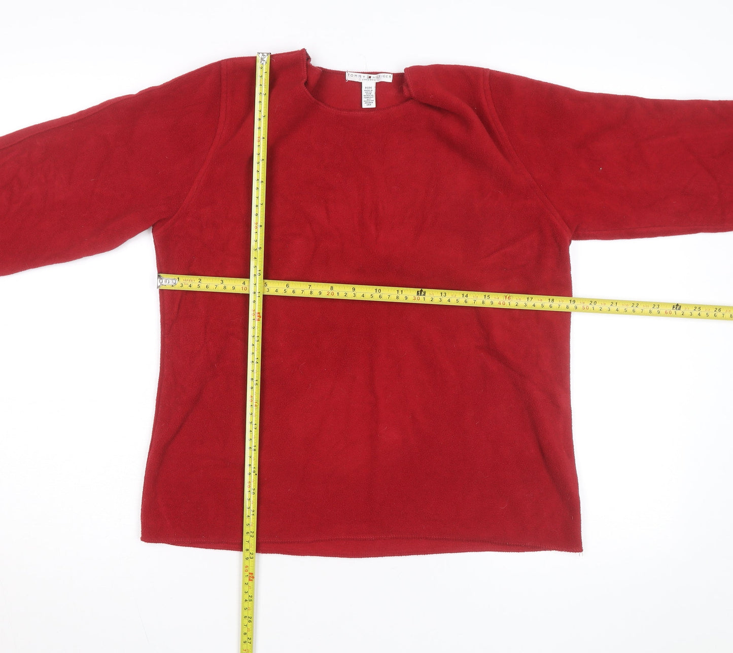 Tommy Hilfiger Men's Red Fleece Pullover Jumper M