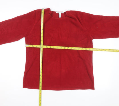 Tommy Hilfiger Men's Red Fleece Pullover Jumper M