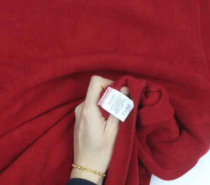 Tommy Hilfiger Men's Red Fleece Pullover Jumper M
