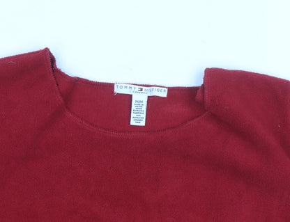 Tommy Hilfiger Men's Red Fleece Pullover Jumper M