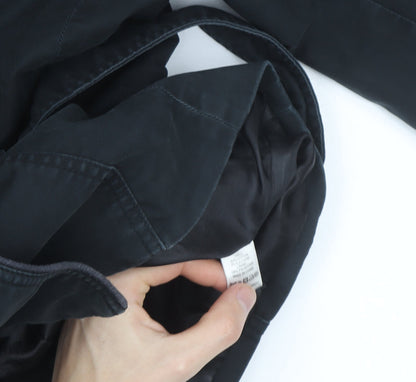 Oasis Women's Black Trench Coat Size S Belted Mid-Length Classic