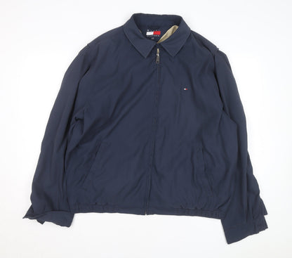 Tommy Hilfiger Men's Blue XL Bomber Jacket Classic Zip Casual