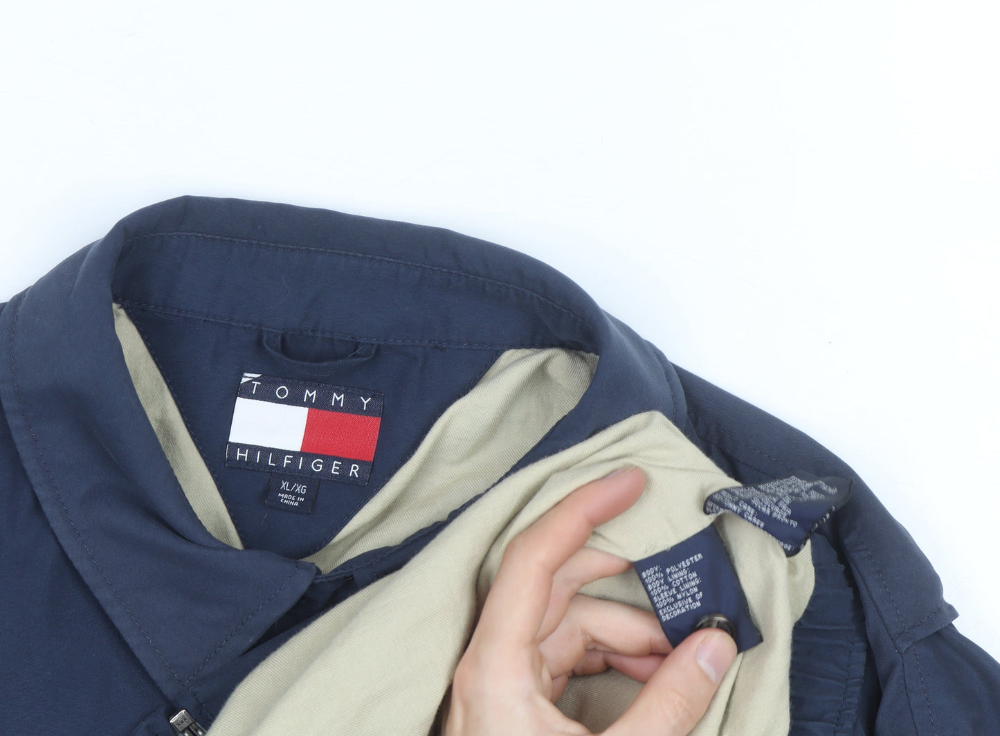 Tommy Hilfiger Men's Blue XL Bomber Jacket Classic Zip Casual