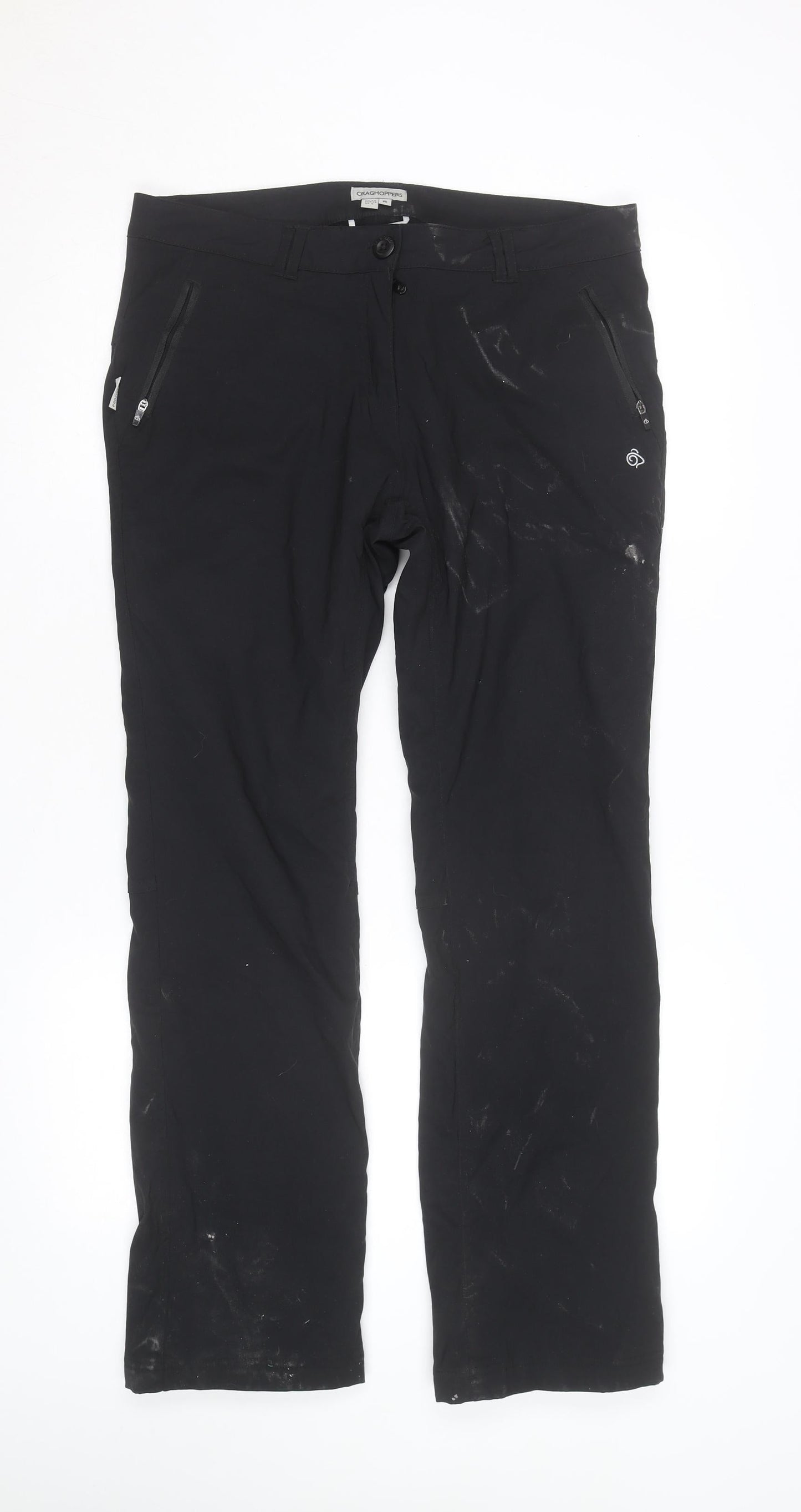 Craghoppers Women's Black Stretch Travel Trousers Size 12 Regular