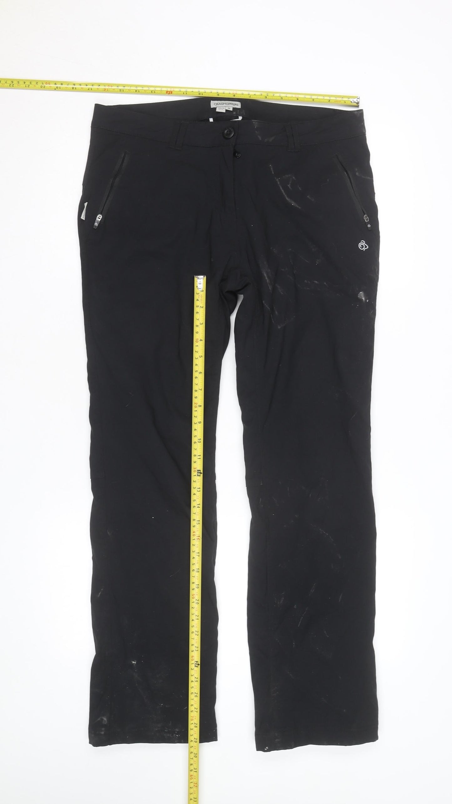 Craghoppers Women's Black Stretch Travel Trousers Size 12 Regular