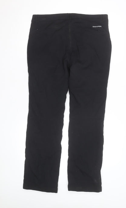 Craghoppers Women's Black Stretch Travel Trousers Size 12 Regular