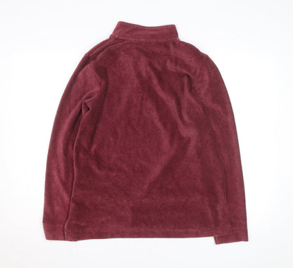Cotton Traders Women's Red Corduroy Henley Jumper Size 12
