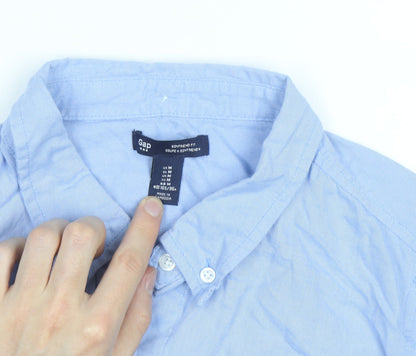 Gap Men's Blue Button-Down Cotton Oxford Shirt Medium