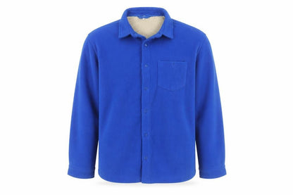Cotton Traders Men's Blue Fleece Lined Button Jacket XL