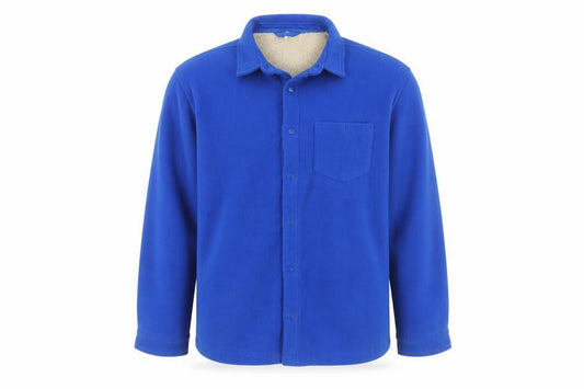 Cotton Traders Men's Blue Fleece Lined Button Jacket XL