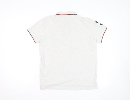U.S. Polo Assn. Men's Ivory Short Sleeve Cotton Polo Shirt M