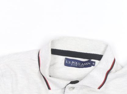 U.S. Polo Assn. Men's Ivory Short Sleeve Cotton Polo Shirt M