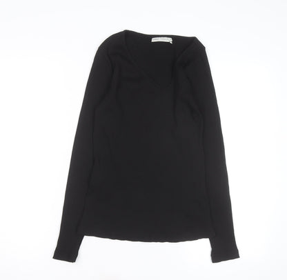 InWear Women's Black V-Neck Slim Fit Long Sleeve Jumper M