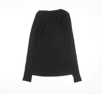 InWear Women's Black V-Neck Slim Fit Long Sleeve Jumper M