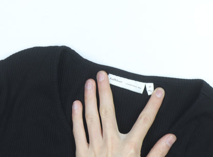 InWear Women's Black V-Neck Slim Fit Long Sleeve Jumper M