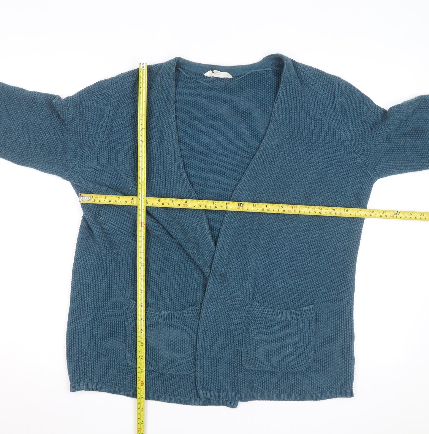 Seasalt Cornwall Women Blue Cotton Knit Cardigan Size 14