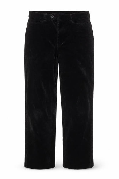Gap Women’s Black Cotton Velvet Straight Leg Trousers Size 8