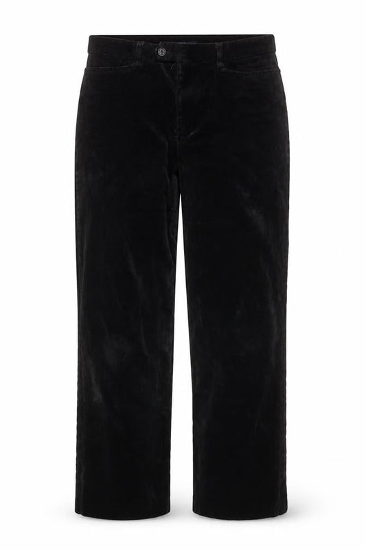 Gap Women’s Black Cotton Velvet Straight Leg Trousers Size 8