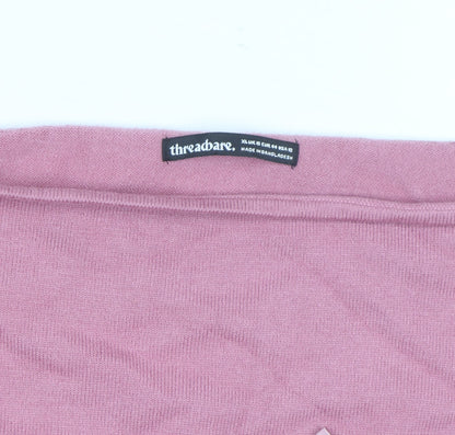 Threadbare Women's Pink Bow Knit Jumper Size 16 Boat Neck