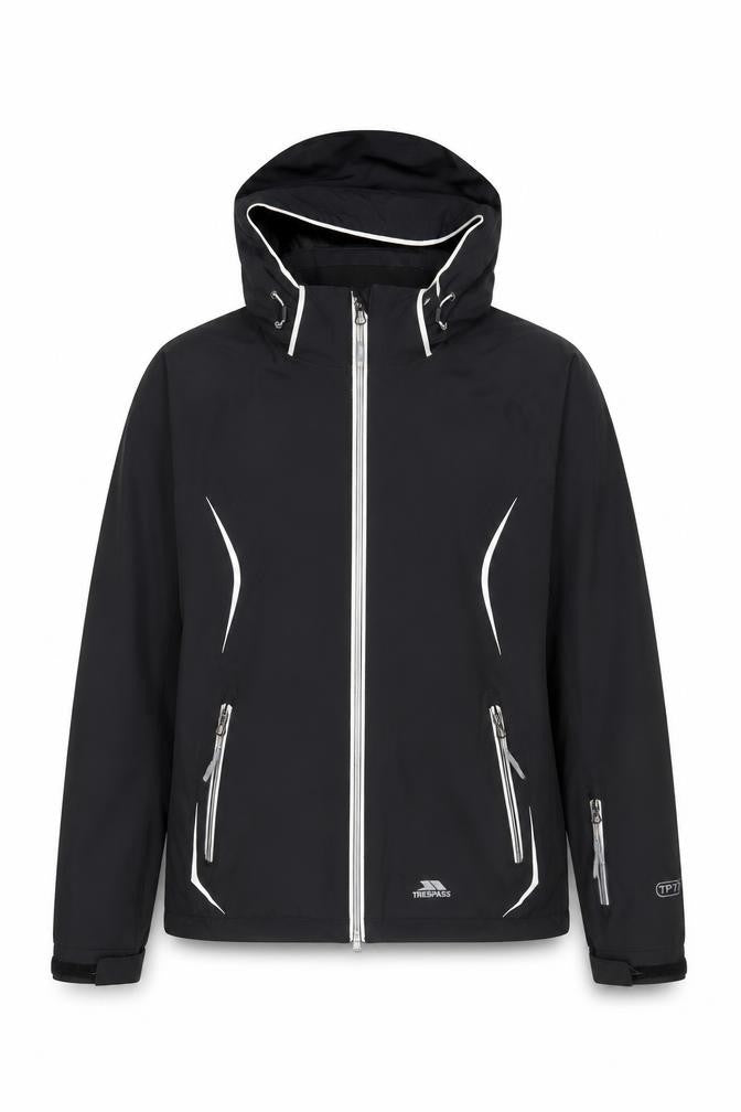 Trespass Men's Black Softshell Waterproof Hooded Jacket Size M