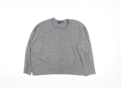 French Connection Men's Grey Wool Blend Crew Neck Jumper XS