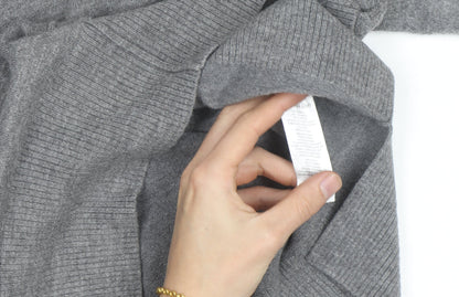 French Connection Men's Grey Wool Blend Crew Neck Jumper XS