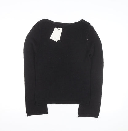 Nobody's Child Women's Black Size 8 Crew Neck Long Sleeve Jumper